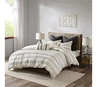 (TG. Full/Queen) INK+IVY Set di biancheria da letto con copripiumino in 100% cot