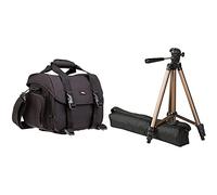 (TG. Grande) Amazon Basics - Borsa a tracolla grande per fotocamera reflex e acc