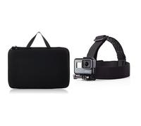 (TG. Grande) Amazon Basics - Custodia Grande per Trasporto GoPro + Fascia da tes