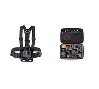 (TG. Grande) Amazon Basics - Custodia Grande per Trasporto GoPro + Imbracatura p