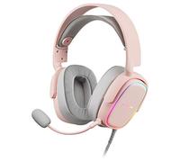 (TG. Grande) Mars Gaming MHAX Rosa, Cuffie Multipiattaforma RGB+Mic Rimovibile,