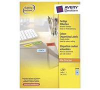 (TG. Großpackung - 100 Blatt) Avery 3449 Etichetta Laser/Inchiostro 70X37, Blu