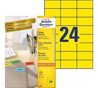 (TG. Großpackung - 100 Blatt) Avery 3451 Etichetta Laser/Inchiostro 70X37, Gial