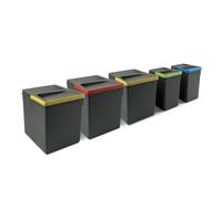 (TG. H 266 mm (3x15 L + 2x7 L)) Emuca - Contenitori per cassetti da cucina con c