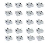 (TG. H 30 mm) Emuca 2039125 Piede per Mobile, Verniciato Alluminio, H 30 mm, Set