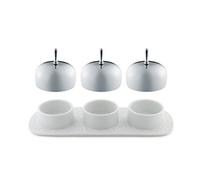 (TG. H 6,5cm, B 8cm, L 20,5cm) Alessi MW15 Piatto marmellata Dressed con 3 camer