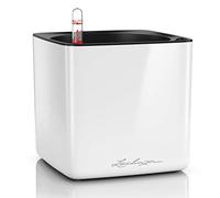 (TG. H16 L17 W17 cm) LECHUZA CUBE 16 - Vaso per piante da fiori lucido, per inte