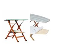 (TG. H85/91 P 50 L123 CM) Foppapedretti Assai ASSE da Stiro, Noce & Copertina co