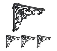 (TG. HLP: 21,5x4x21,5 cm) Relaxdays Set da 4 Reggimensola da Muro, Staffe per Me