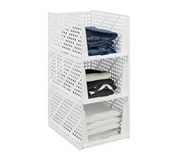 (TG. HLP: 24,5x33,5x43,5 cm) Relaxdays Organizer Pieghevoli per Armadio, Set 3 B