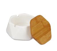 (TG. HLP 6x10,5x10,5 cm) Relaxdays Posacenere con Coperchio, in Ceramica, Porta