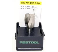 (TG. HS Spi S8 D18/25) Festool, Fresa elicoidale in acciaio rapido HS-Stahl Spi