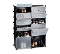 (TG. HxLxP: 125 x 94 x 37 cm) Relaxdays Scarpiera 12 Scomparti, Mobile Porta-Sca