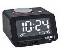 (TG. (L) 103 x (B) 90 x (H) 66 mm) HOMTIME - Sveglia digitale con funzione di ri