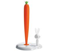 (TG. L 16 cm, B 20 cm, H 34 cm) Alessi Bunny & Carrot ASG42 W Portarotolo da Cuc