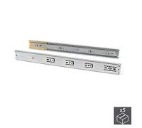 (TG. L 350mm) Emuca 3049505 Guida Binario con Cuscinetti a Sfere ad Estrazione T