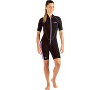 (TG. L/4) Cressi Lido Lady, Muta Shorty Premium Neoprene 2 mm Donna, Nero/Lilla,