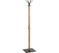(TG. L 40 cm x A 180 cm x P 40 cm) HAKU Appendiabiti da terra, rovere, nero, Leg
