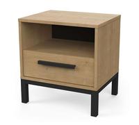 (TG. L 44.6 x P 35,6 x H 47.40 cm) Demeyere Comodino per Camera da Letto, Melami