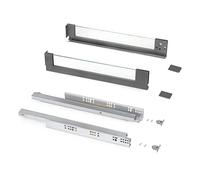 (TG. L 500 mm) Emuca - Cassetto esterno Vertex 40 kg altezza 93 mm con sponde in
