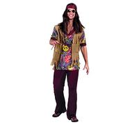 (TG. L (54/56)) Boland-Hippie Figlio dei Fiori Willow Man Costume Adulto, Marron