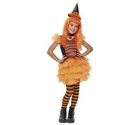 (TG. L (8-10 anni)) Rubie's Costume da strega glamour arancione per ragazza, ves