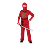 (TG. L (8-10 anni)) Rubies Costume Ninja Skull Rosso per bambino e bambina, Pant
