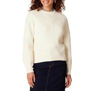 (TG. L) Amazon Essentials Maglione a costine a girocollo Donna, Bianco Guscio D'