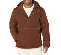 (TG. L) Amazon Essentials Piumino Anorak in Poliestere Riciclato Uomo, Marrone I