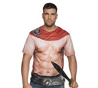 (TG. L) Boland- Maglia Fotorealistica Soldato Spartano per Adulti, Rosso/Rosa, L