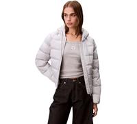 (TG. L) Calvin Klein Satin Lightweight Short Logo Puf Lv047E509G Giacche, Grey (