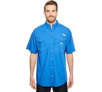 (TG. L) Columbia BoneheadTM - Camicia a Maniche Corte, Uomo, FM7130, Blu Acceso.