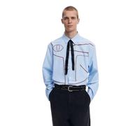 (TG. L) Desigual Cam_Embro, 5066 Sky Blue, L - NUOVO