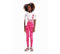 (TG. L) Desigual Legging_Bubble Leggings, Red, L Ragazze - NUOVO
