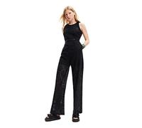 (TG. L) Desigual Pant_lua 2000 Pantaloni Casual, Nero, L Donna - NUOVO