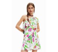 (TG. L) Desigual Vest_Monaco 1000 Vestito, Bianco, L Donna - NUOVO