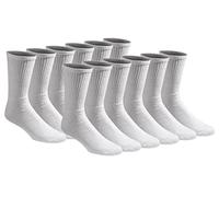 (TG. L) Dickies Men's All Purpose Cushion Crew Socks (6/12 Packs), White (12 Pai