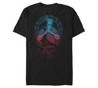 (TG. L) Disney Bösewichte-Hades T-Shirt, Nero, L Uomo - NUOVO