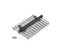 (TG. L) Emuca - Portapantaloni estraibili, 11 aste, guide di estrazione totale,