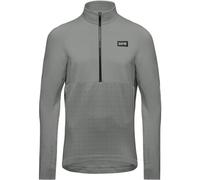 (TG. L) GOREWEAR TrailKPR Mid-Layer Ibrido 1/2-Zip da uomo, Lab Gray, L - NUOVO