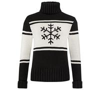 (TG. L) HEAD Rebels Coco Pullover Donna Pullover, Nero/Bianco, L - NUOVO