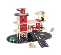 (TG. L) Janod - Caserma dei Pompieri in Legno Bolid - 5 Veicoli Inclusi - Immagi