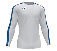 (TG. L) Joma 101658.207.L Shirt, Blanco-Royal, L Men's - NUOVO