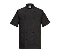 (TG. L) Kent Chefs Jacket - Color: Black - Talla: Large - NUOVO