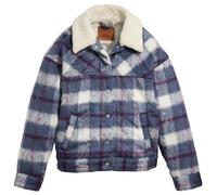 (TG. L) Levi's 90s Cozy Trucker Foderati in Sherpa, Selma Plaid Vintage, L Donna