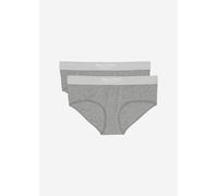 (TG. L) Marc O´Polo Iconic Rib 2-Pack Panty Mutandine Hipster, Grey, Large da D