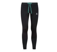 (TG. L) Odlo Axalp-Collant Invernali Pantaloni Running, Nero-Polynya, L Donna -