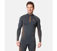 (TG. L) Odlo Uomo Maglia funzionale a maniche lunghe con zip PERFORMANCE WARM EC
