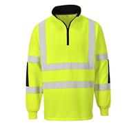 (TG. L) Portwest B308 Felpa Rugby Xenon, Giallo, L - NUOVO