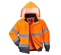 (TG. L) Portwest C468ORRL Bomber Alta Visibilit 2 in 1, Arancione, Large - NUOV